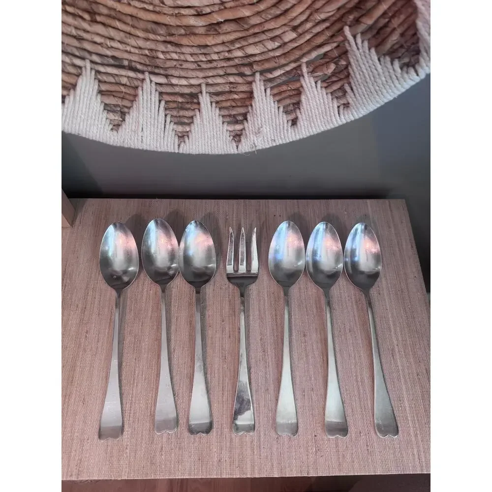 Vintage Reed & Barton Large Silver-Plated Catering Buffet Serving Spoons Fork